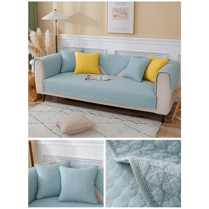 Polštářek na pohovku z čisté bavlny pro všechna roční období, protiskluzový potah na pohovku, opěradlo, bavlněný podsedák, jednoduchý, moderní a zesílený