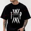 Twin Paranormal Merch Anime Herrenmode T-Shirt Moto Baumwolle Lässig Sommer Bequem Kurzarm Tops