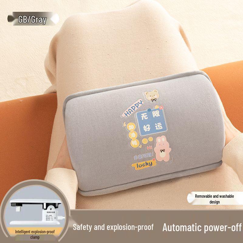 Rechargeable Electric Bear Hot Water Bottle - Explosion-Proof Hand & Foot Warmer, Plush, Cute & Safe for Babies
