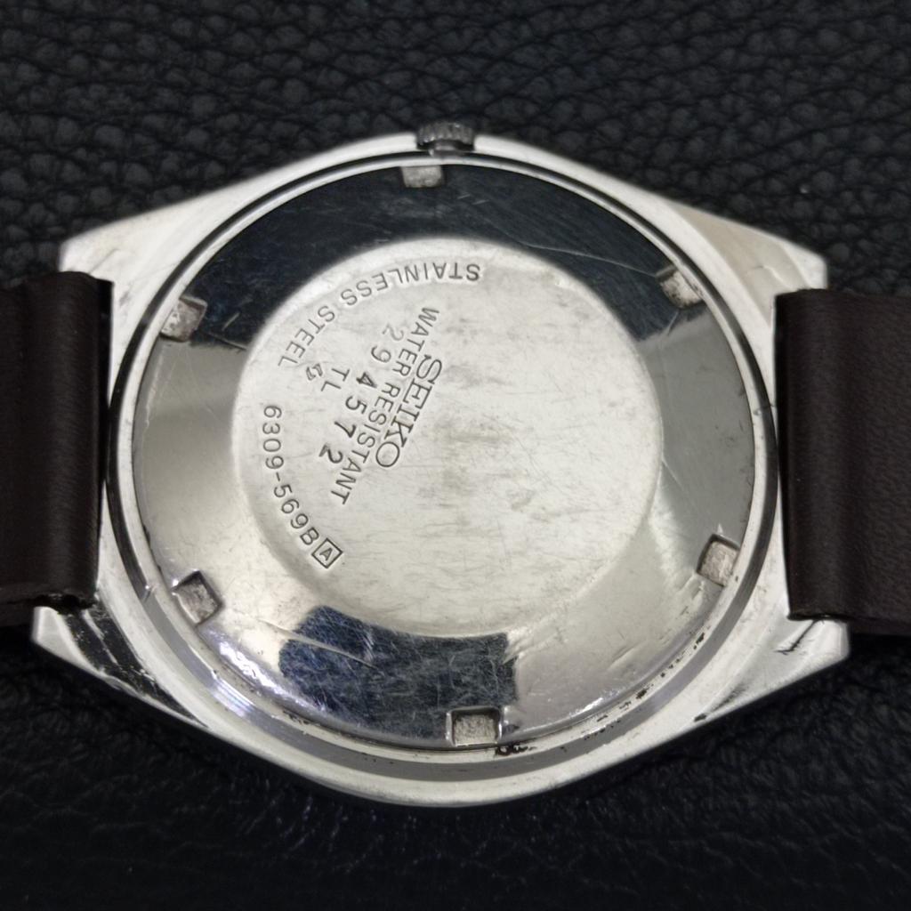 Seiko 5 AUTOMATIC JAPAN MENS 6309A VINTAGE ORANGE COLOR DIAL WATCH A701259-5 R206a-a701259