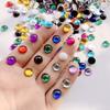 100 Pcs Beautiful Color 10mm Semi-circular Phone Case Decoration Flat Back DIY Jewelry Decoration Crystal Rhinestone