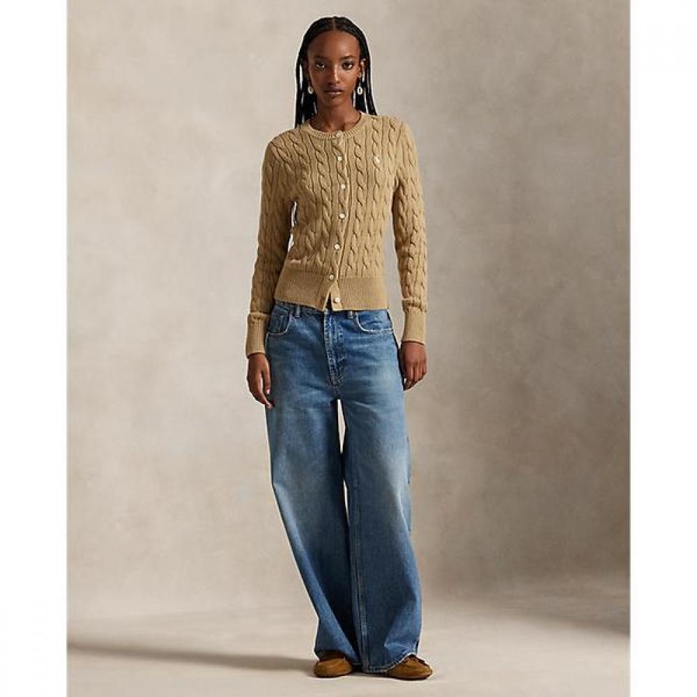 Polo Ralph Lauren Women S Cable Knit Cotton Crew Cardigan wmpoSwendw20547250