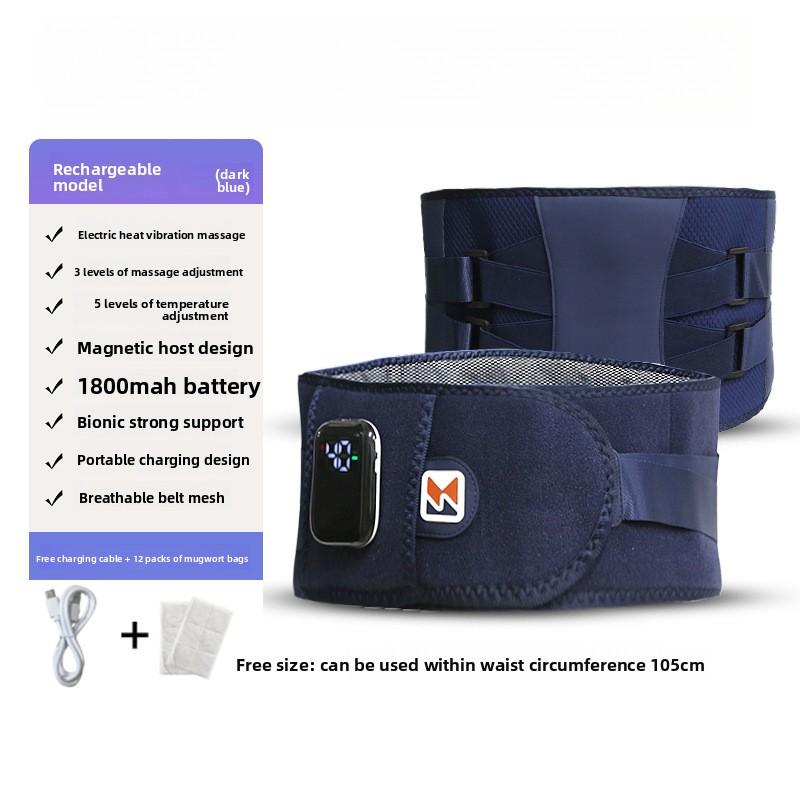 

Беспроводной массажер для талии, Зарядка, Нагрев, Поддержка стальной пластиной, Пояс для талии, Интеллектуальная боль в пояснице, Артефакт для согревания талии, Массажер для талии English