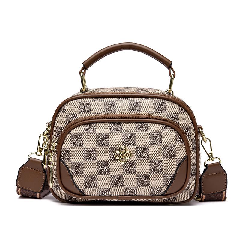 Modna torebka crossbody mała okrągła luksusowa z nadrukiem 2025