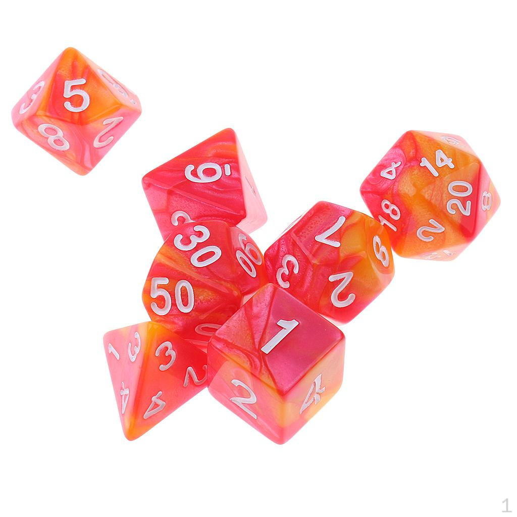 7pcs Polyhedral Dice For Dungeons And Dragons Table Games