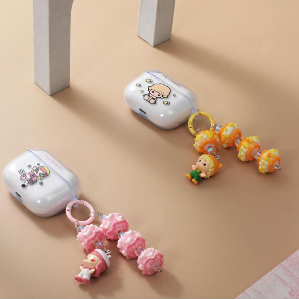 New TWS-K42 Bluetooth 5.3 In-ear True Wireless Earbuds with Cartoon Doll Bead Silicone Case