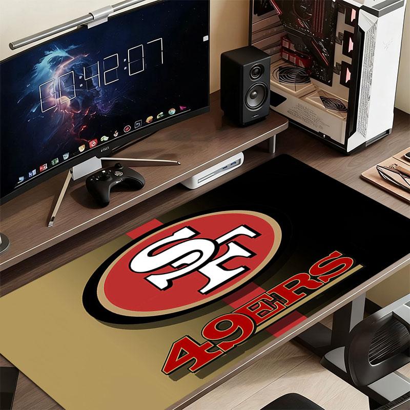 San Francisco 49ers Mouse Pad, Large Gaming Desk Mat, Non-slip XXL Mousepad for Laptop & Tablet, Mini PC Playmat with Stitched Edges