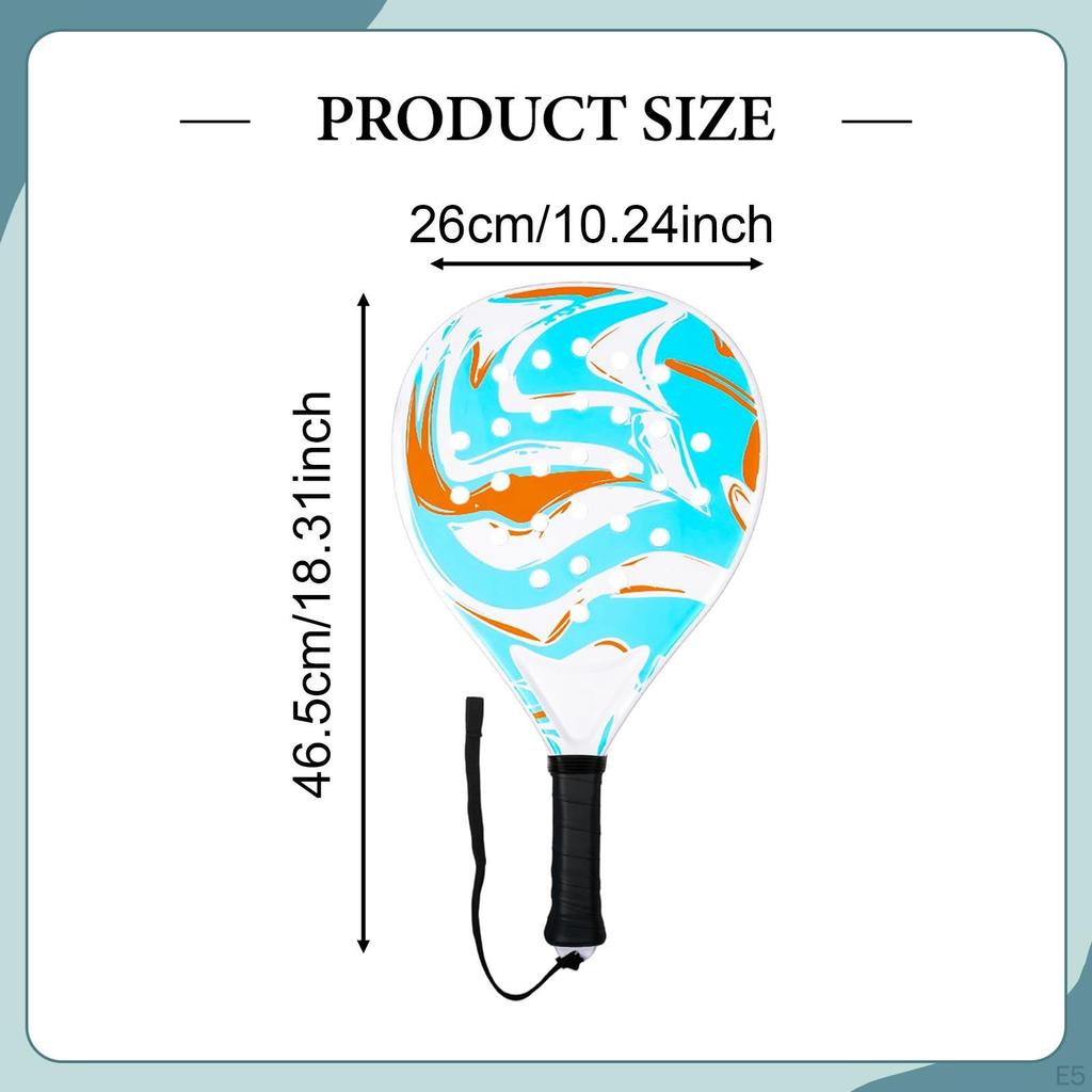 Beach Tennis Padel Racket Carbon Fiber Surface Paddle Racquet with EVA Foam Core for Children