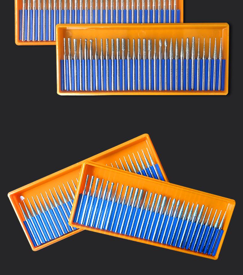 Diamond Multi-Shape Grinding Needle Set - 3mm Abrasive Engraving and Polishing Heads