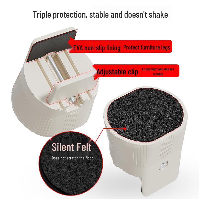 Adjustable Furniture Leg Pads for Height Elevation: Bed, Sofa, Coffee Table Supports