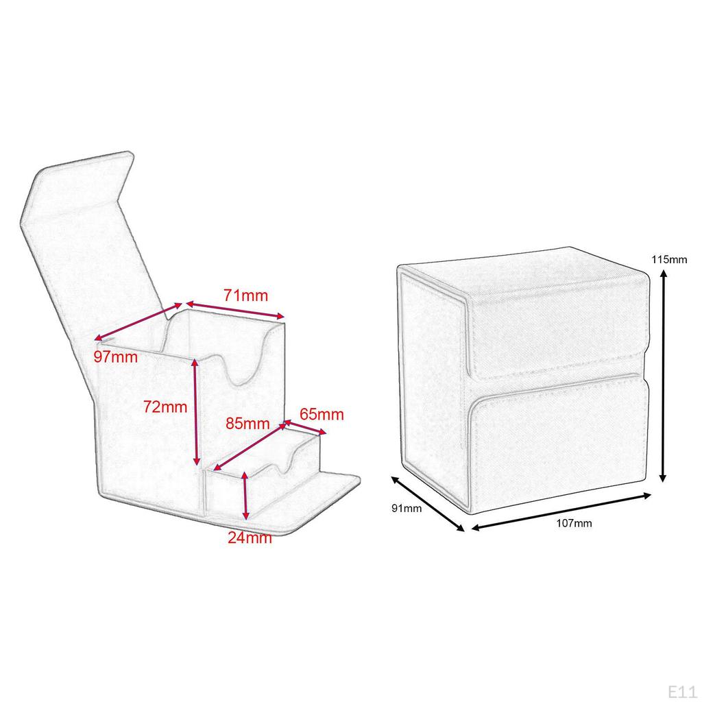 Sammelkarten Deckbox Strapazierfähiges PU-Leder für TCG Karten Baseball