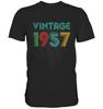 T-Shirt 66 Years Birthday Shirt 1957 Sayings Birthday Gift Woman Men Vintage Tshirt - Premium Shirt