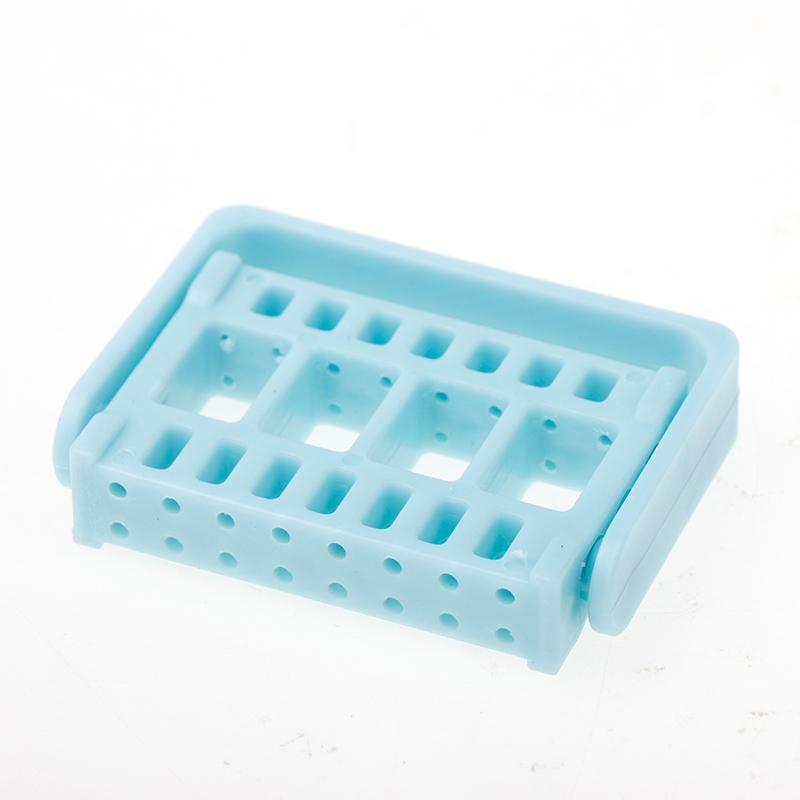 16 Holes Nail Drill Bits Holder Stand Display Nail Grinding Tool Showing Foldable Organizer Container Manicure Drill Accessory