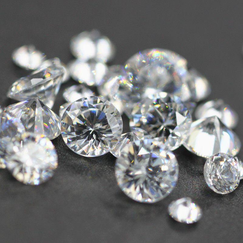 AAA Loose Diamond 0.8-15mm White Pointed Bottom Zircon Stone Transparent round Artificial Gemstone Jewelry Watch Diamond