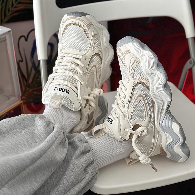 Men's Fashion Brand 2025 Spring Stylish Breathable Height-Increasing Casual Sports Sneakers