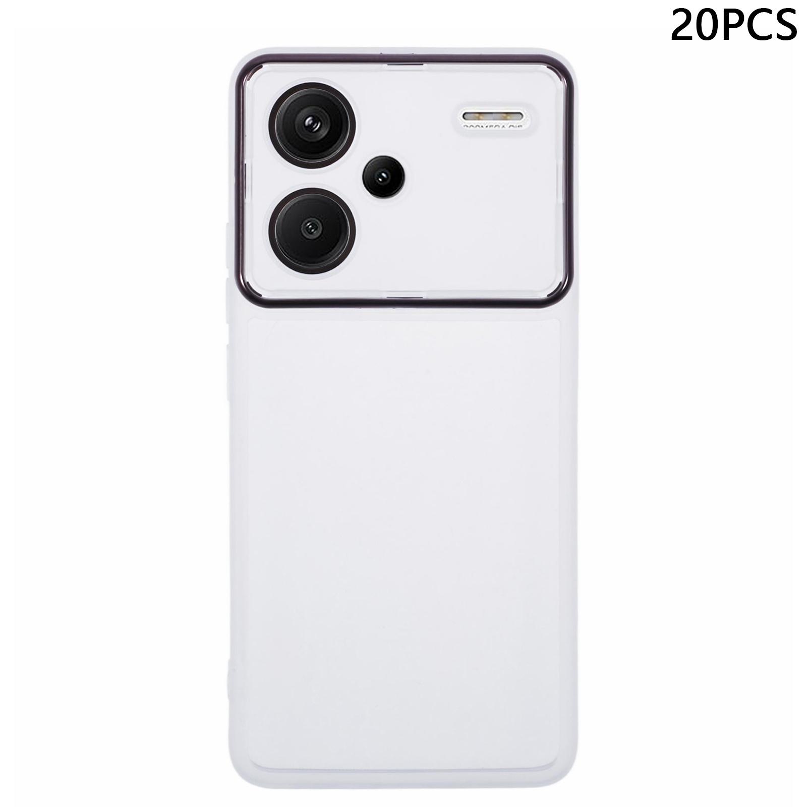 

Bulk Purchasing 20Pcs For Xiaomi Redmi Note 13 Pro+ 5G Case Electroplated Camera Frame TPU Phone Cover Precise Cutouts Transparent White