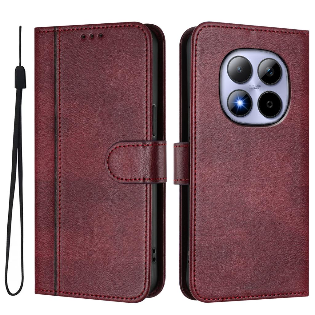 For Xiaomi Redmi Note 15 Pro 5G Cases Wallet Stand Retro Texture Leather Phone Cover with Lanyard