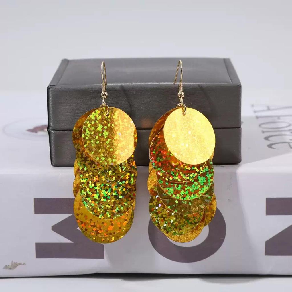 Round Tassel Earrings: Elegant Retro Design with Exaggerated Personality