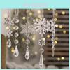 5pcs Acrylic Transparent Christmas Decorations Realistic Snowflake Icicle Ornaments For Festive Holiday Tree Display