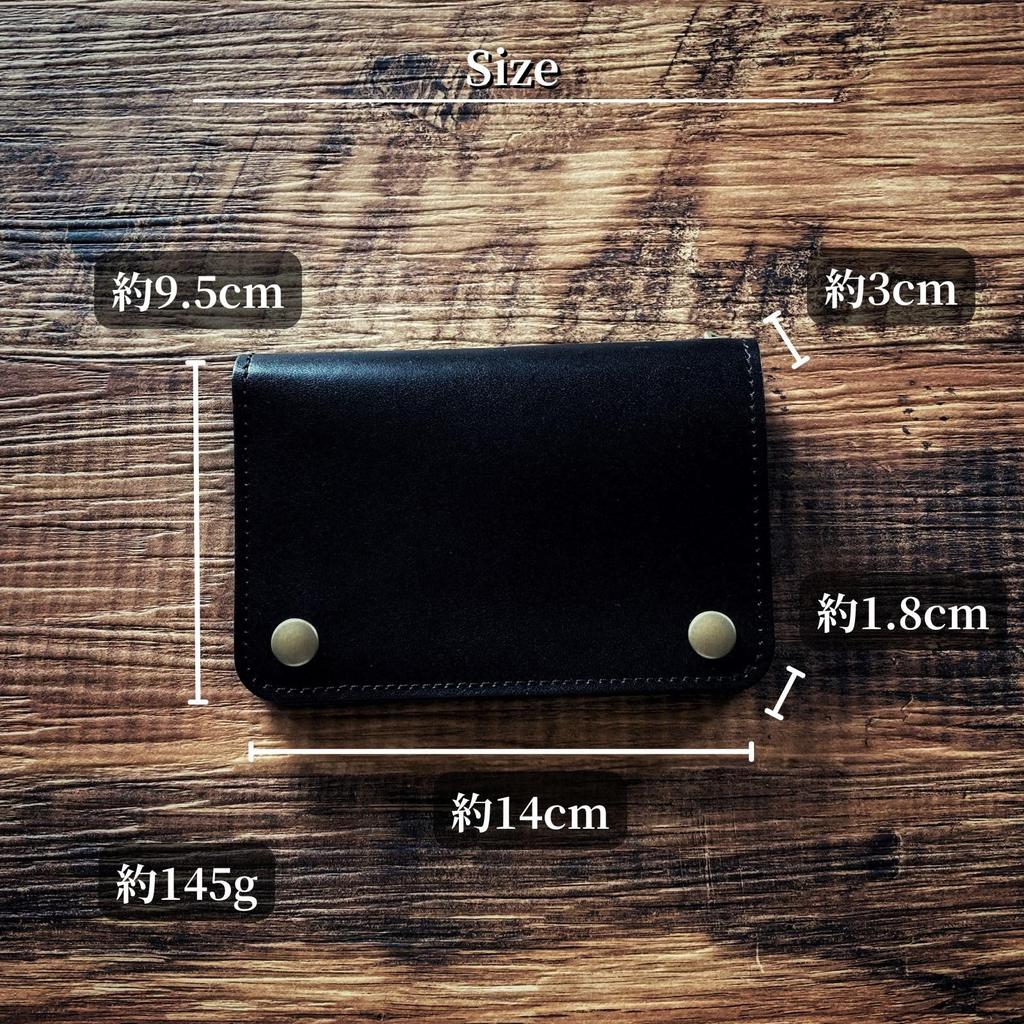 Medium-sized trucker wallet, made from genuine Tochigi leather. Men's biker wallet, medium-sized trucker wallet, trucker wallet, made from tanned