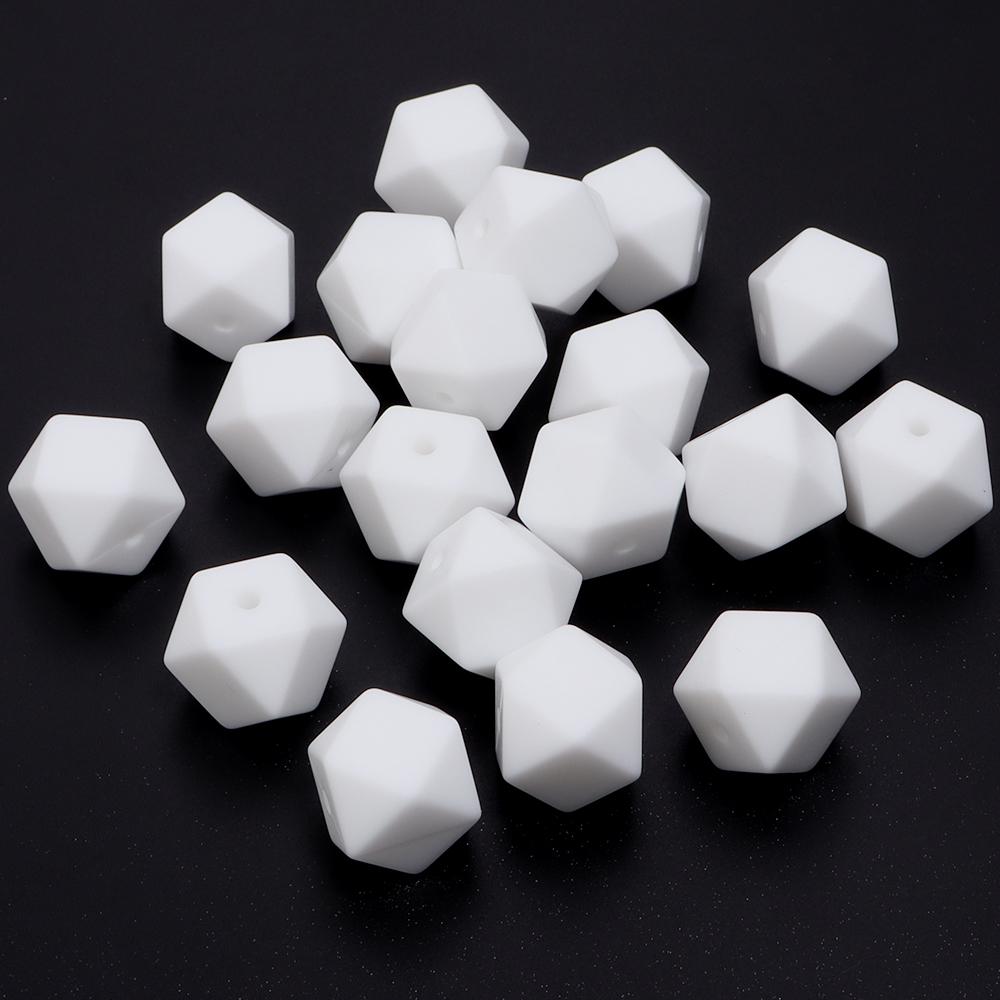 10pcs 19x14mm Hexagon Silicone Beads For Jewelry Making DIY Handmade Necklace Bracelets Phone Key Chain Decoration Accessories