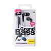 Elecom Stereo-Ohrhörer, In-Ear, 10-mm-Treiber, mit Mikrofon, Tiefer Bass, GrandBass, Schwarz, EHP-GB100MBK