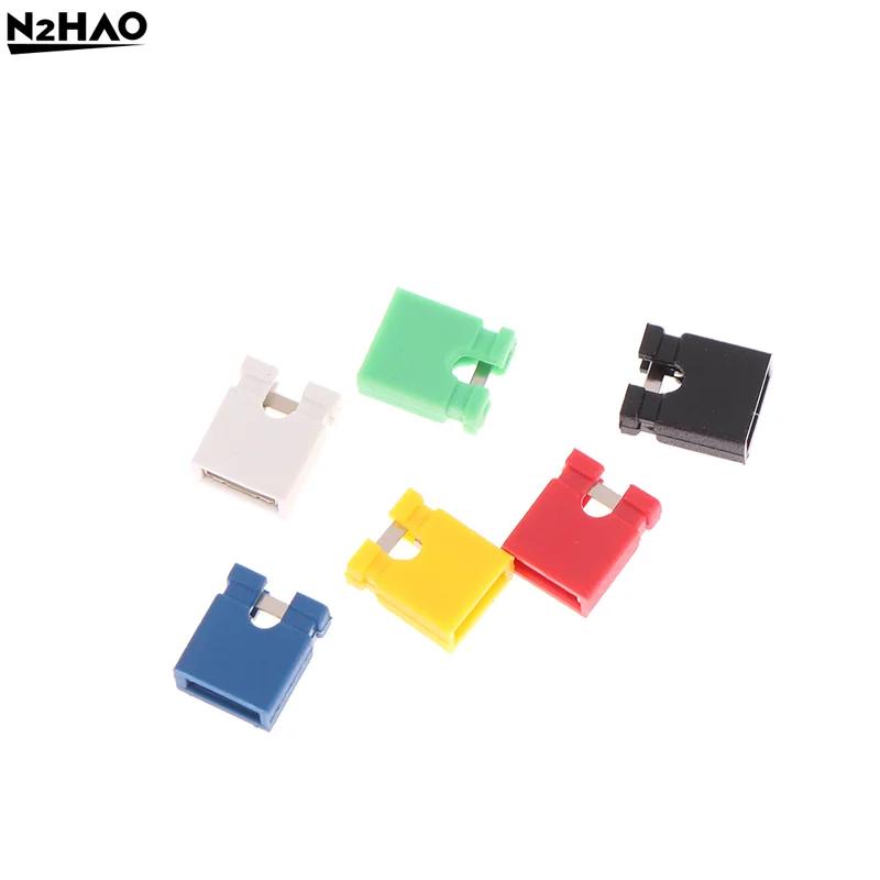 100PCS Plastic High Quality Pitch Jumper Shorted Cap & Headers & Wire Housings 2.54MM SHUNT Shorting Block Pin Connector Cap