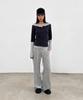 SANDRIC Velvet Track Pants_Melange Gray