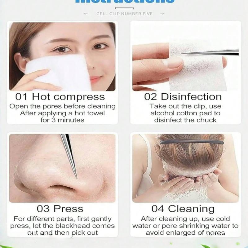 11pcs/Set Professional Blackhead Remover Kit Stainless Steel Face Blemish Acne Extraction Tools Pimple Popping Needle– Professional Pimple Popper Set