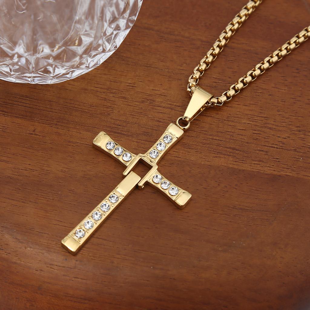 Men's Fashion Trend Personalized Cross Pendant Necklace Jewelry Pendant Necklace Jewelry Accessories 2026