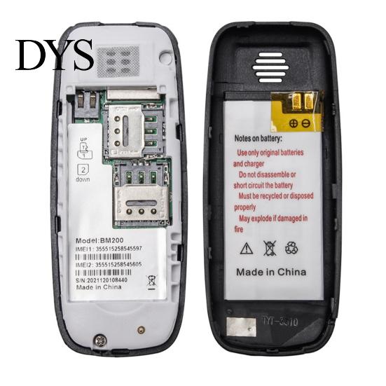 Pocket Cellphone Mini BM200 Keypad Phone Dual-Cards Dual Standby Without Camera 0.66 GSM Quad Band Inch Spare Small Cell for Elderly