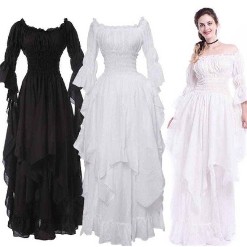 Europäisches und amerikanisches wunderschönes Spitzenkleid mit ausgestellten Ärmeln, Vintage-Gothic-Kleid, Cosplay-Ball, Prinzessinnenkleid