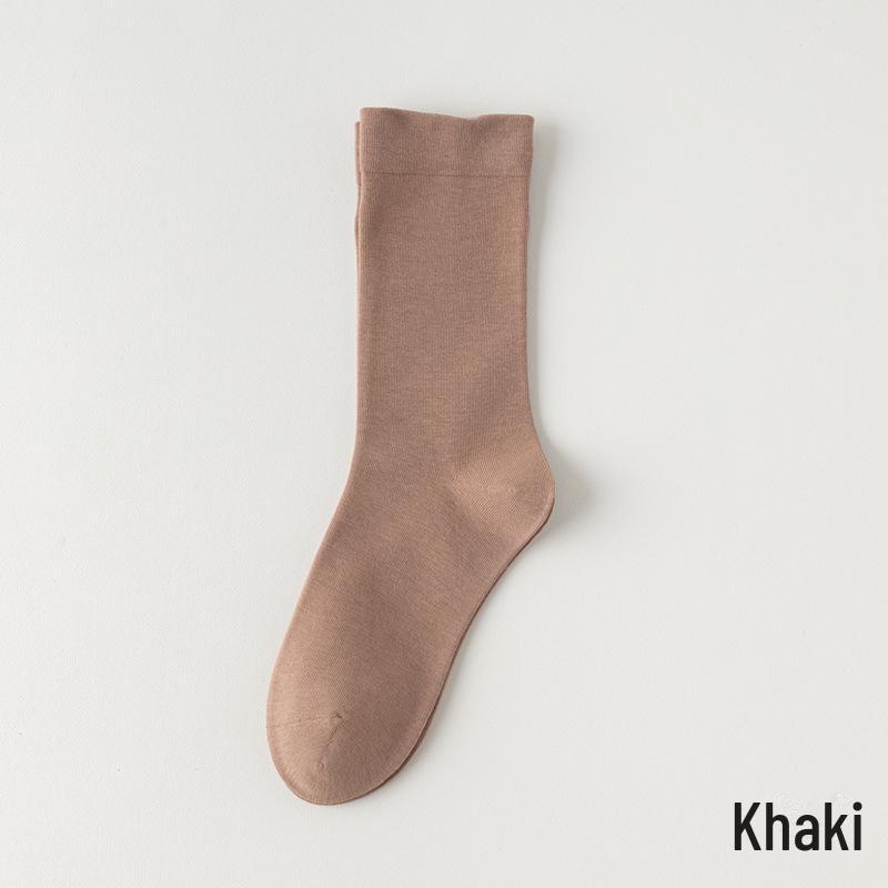 Wadenlange Socken aus Baumwollgarn für Damen – ohne Knochen, vielseitig für alle Jahreszeiten