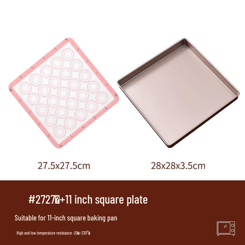 ZISIZ 28x28cm Square Cake Roll Baking Pan