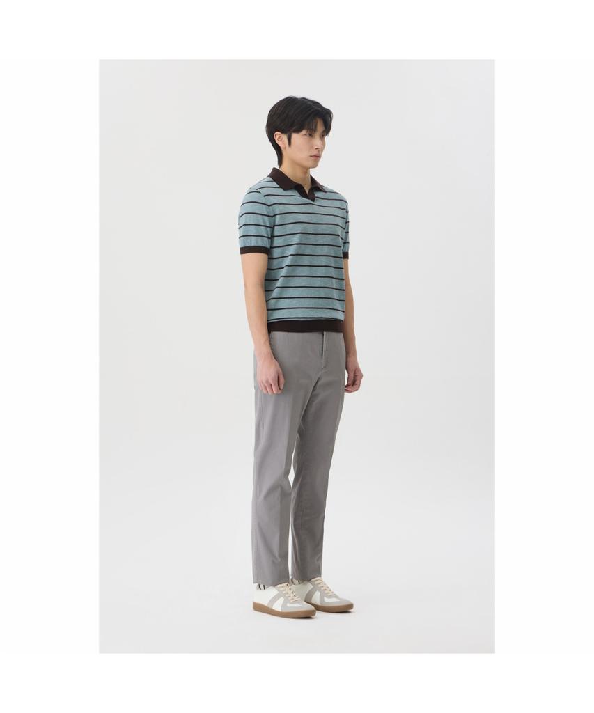 BRENTWOOD [Selection] Washable Line Contrast Polo Neck Sweater Brwam26821Mix