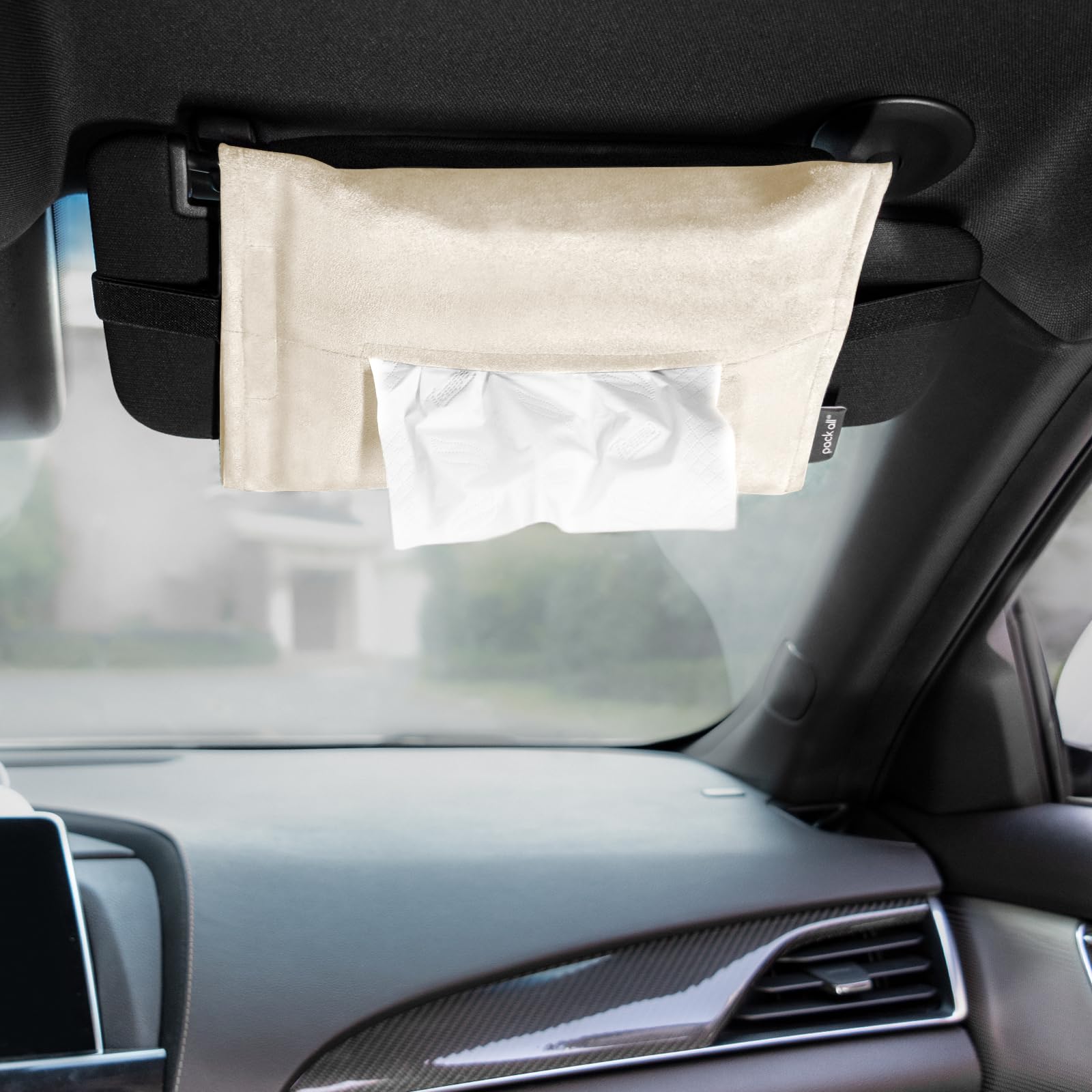 

pack all Tissue Case, For Cars, Tissue Cover, Suede Fabric, Sun Visor, Headrest Car Accessories, Storage, Car Tissue Box (Beige) 26*17.5cm бежевый