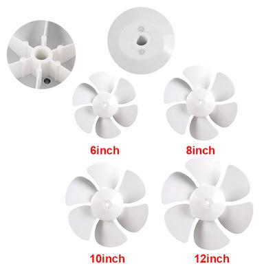 1 Stück 6/8/10/12 Zoll kleine Power Mini-Kunststoff-Lüfterflügel 6 Blätter für elektrischen Ventilator
