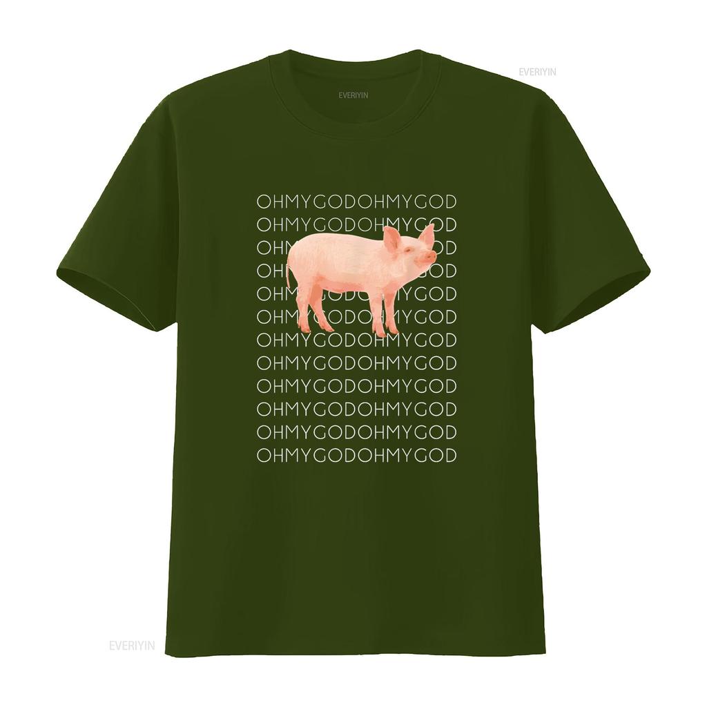 Shane Dawson Oh My God Tričko s prasátkem vintage Vyprané módní Unisex grafický Top Pro Každodenní Nošení Mírně Měkké designové oblečení