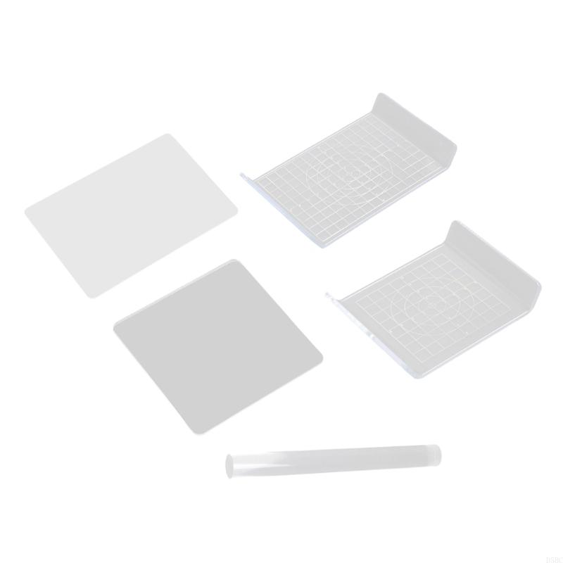 5Pieces Clay Shaping Sculpting Tool Acrylic Board Clay Shaping Sheet with Acrylic Clay Roller Clay Rolling Pin China Mainland