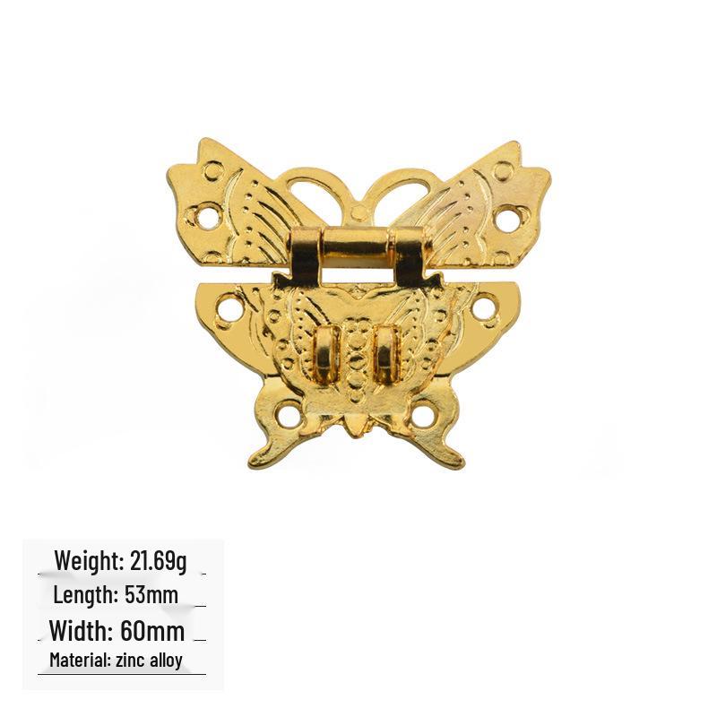 Jingmao Antique Butterfly Latch Wooden Box Accessory