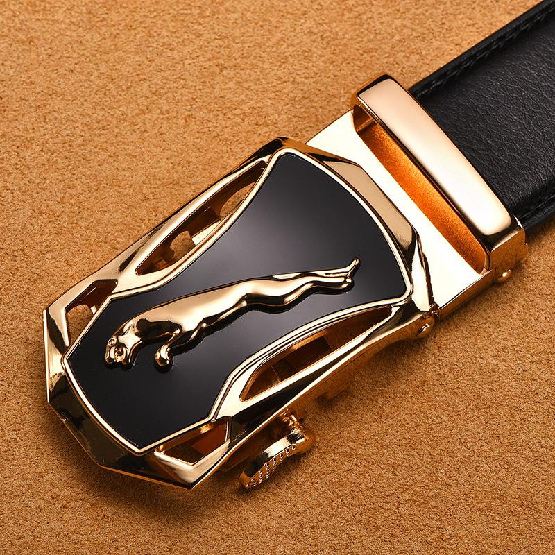 Men'S Automatic Buckle Belt True Two-Layer Cowhide Automatic Buckle High-End Men'S Pants Belt Business Source