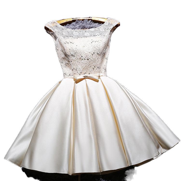 Elegantes, ärmelloses Abend-Midikleid aus einfarbigem Spitzensatin für Damen, Hochzeit, Bankett