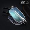 Metal Folding Reading Glasses Hyperopia Astigmatism Prescription for Men Business Degree Customizable Anti Blue Light Eyeglasses
