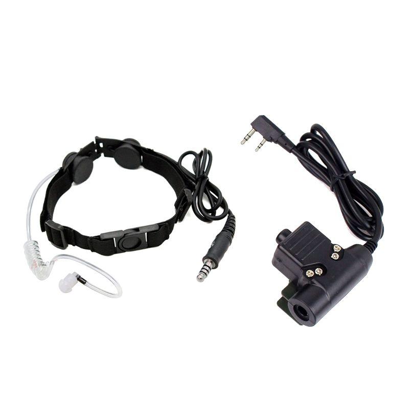Tactical Throat Microphone Z003 Tracheal Headset With U94 PTT