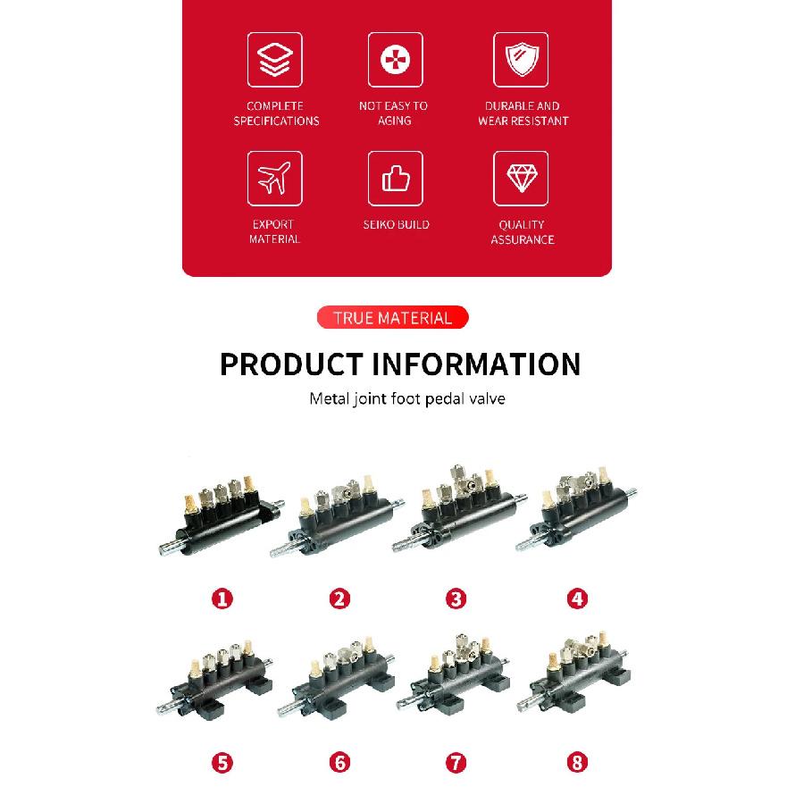 Tyre Changer Spare Parts Air Control Five Way Foot Pedal Valve for Tire Changer Machine Cylinder Controlling Valve Switch