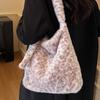 Large Capacity Fluffy Bag Women's Autumn New Casual Soft Surface Fluffy Shoulder Bag Portable Tote Bag