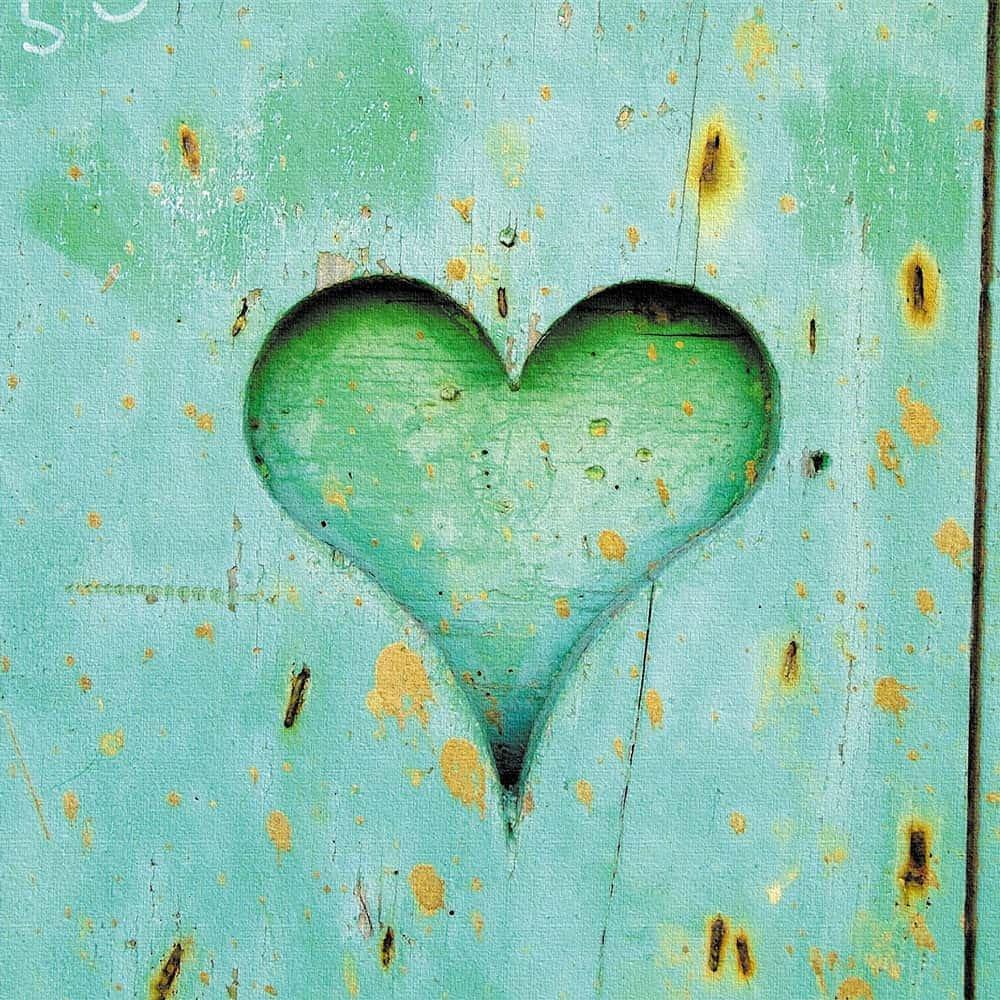 Heart Nature Art 100cm x XL Made in Stylish Interior Living Green Fabric Panel, 100cm, Size, Japan, Poster, Decor, Room, Landscape, Landscape, Panel,