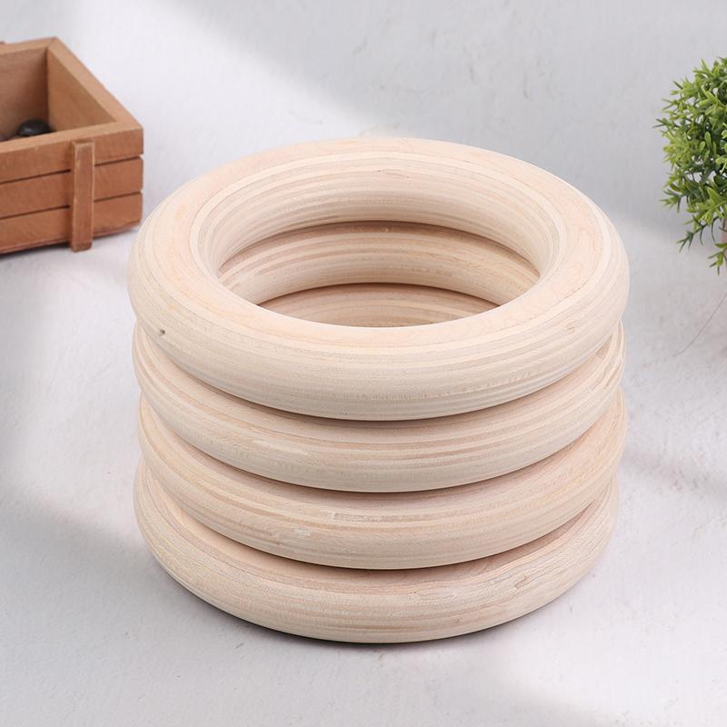 2Pcs/Pairs Wooden Ring Portable Crossfit Gymnastics Rings Gym Shoulder Strength Home Fitness Training Physical Exercise Ring
