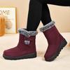Snow boots, winter women's boots with plush and thick cotton boots, polyurethane long boots, high cut and thick soled cotton shoes