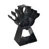 Fireplace Fan Heat Powered Stove Wood Stove Fan Log Wood for Burner Quiet Black